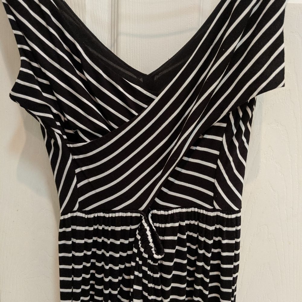 Ann Taylor Loft Striped V-Neck Midi Dress Size XS - Picture 7 of 8